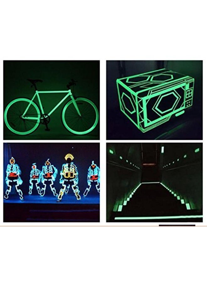 3PCS  10mm*5m  Luminous Photoluminescent/Luminescent Emergency Roll Safety Egress Markers Stairs, Walls, Steps, Exit Sign. Glowing Pro Theatre Stage Floor - Image 2