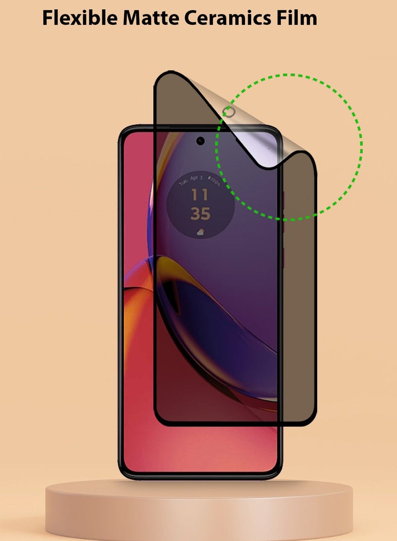 Techie واقي شاشة كامل مقاوم للانفجار مصنوع من السيراميك غير اللامع لهاتف Motorola Moto G84 - Image 4