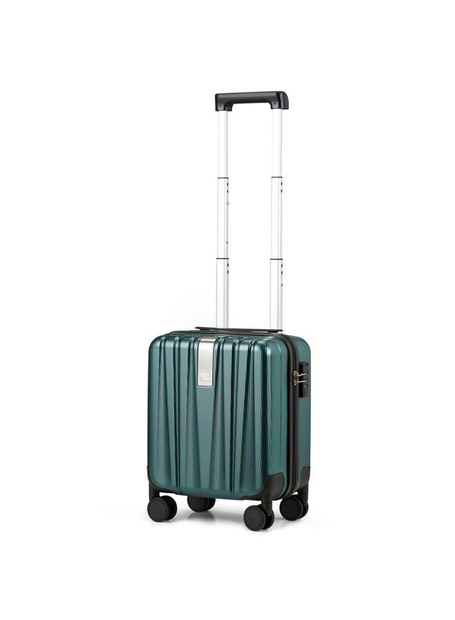 Hanke 14 16 20 24 29 Inch Under Seat Rolling Hand Luggage Suitcase TSA Integrated Spinner Luggage Lightweight Polycarbonate with Wheels, Blackish Green, Underseat 14-Inch, Carry on Luggage Airline - Image 1