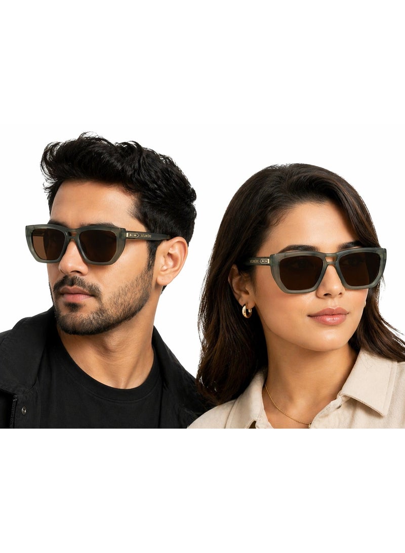LUMIERE Classic Round Sunglasses for Men & Women – Black Acetate Frame with Dark UV Protection Lenses | Retro Designer Eyewear – Lumière Collection - Image 2