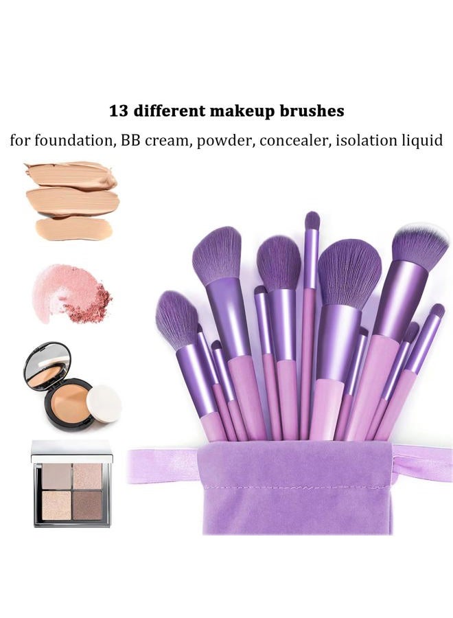 Koccido Makeup Brushes 22 Pcs Makeup Kit,Foundation Brush Eyeshadow Brush Make up Brushes Set (Purple, 22 Piece Set Large) - Image 3