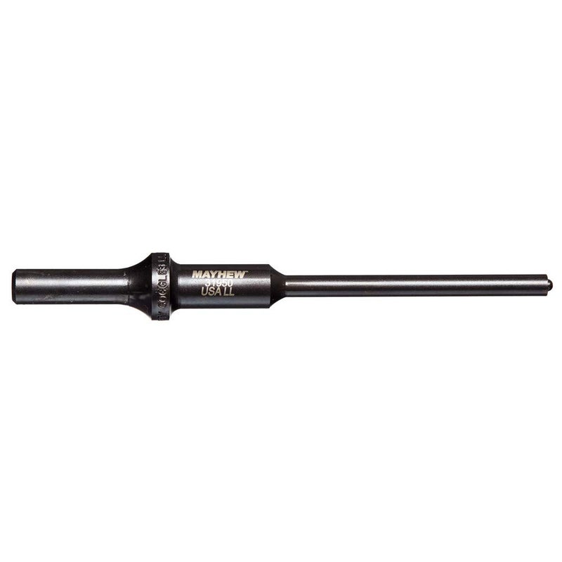 Mayhew Tools 31950HT Pneumatic Roll Pin Punch, 1/4" x 6" Hang Tag, Black Oxide Finish - Image 2