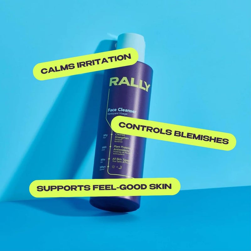 RALLY Plant-Based Gel Foaming Face Cleanser | Clean + Hydrating Formula | Gentle Daily Cleanse + Antioxidants | Derm Approved for Tweens, Teens + Athletes, 6 OZ - Image 5