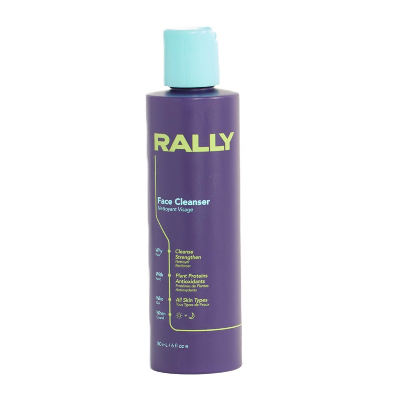 RALLY Plant-Based Gel Foaming Face Cleanser | Clean + Hydrating Formula | Gentle Daily Cleanse + Antioxidants | Derm Approved for Tweens, Teens + Athletes, 6 OZ - Image 1