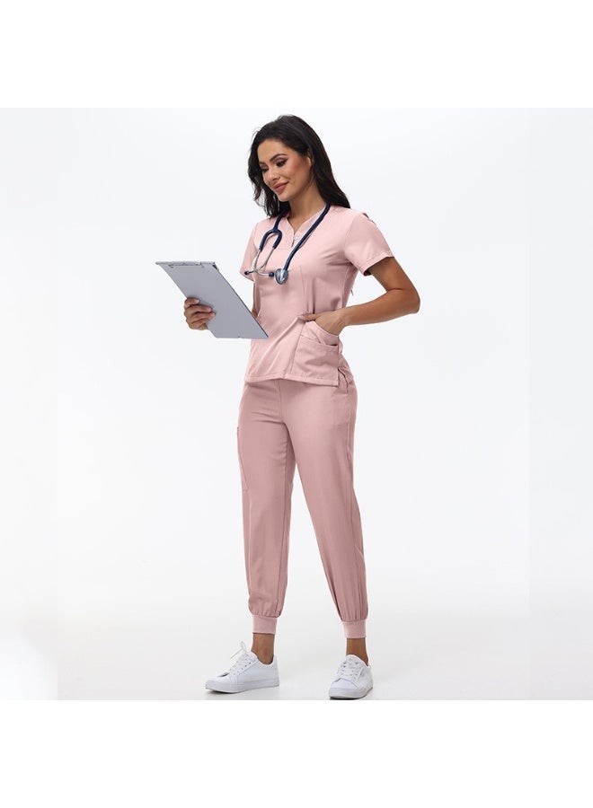 NIBEMINENT Beauty Salon Overalls Dental Nursing  Set Surgical Workwear Hospital Nurse Suit Women Medical Uniform - Image 1