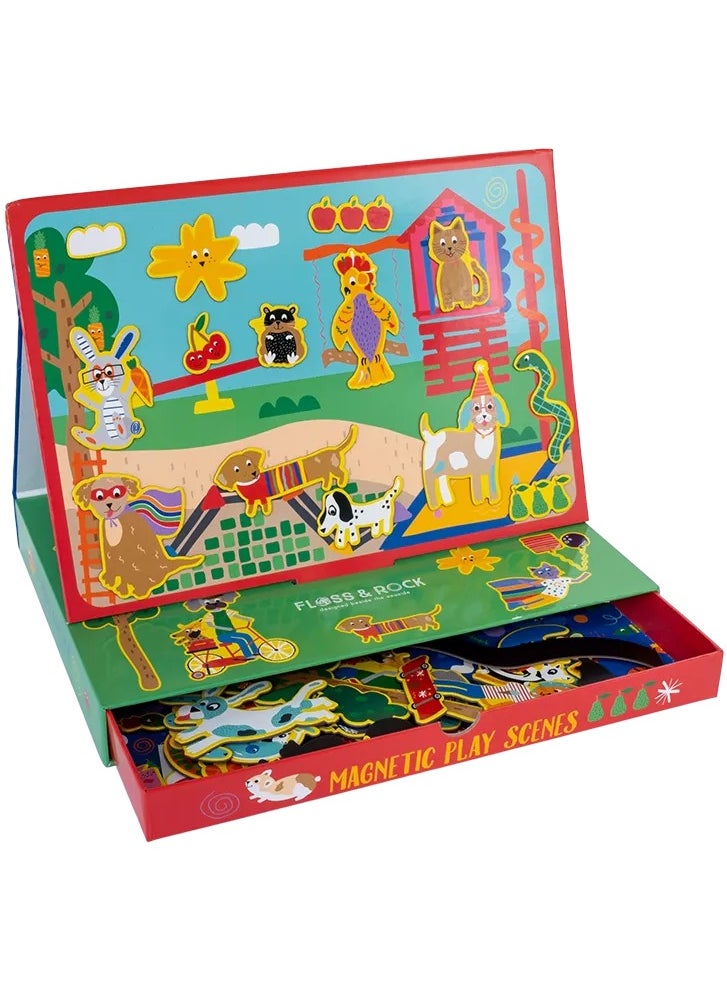Floss & Rock - Floss & Rock Pets Magnetic Play Scenes - Fun Animal-Themed Activity Set for Kids - Image 1