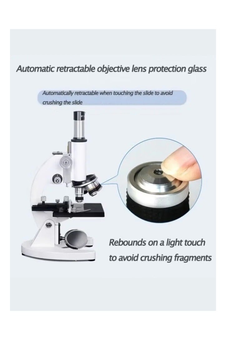 العقاب الشرقي مجهر أحادي العينية فائق الدقة بتكبير 30،000× للأطفال والطلاب | عدسة عالية الوضوح، هيكل معدني، بطارية تدوم 8 ساعات مع شحن USB-C — لتعلم STEM والاستكشاف الميداني - Image 4
