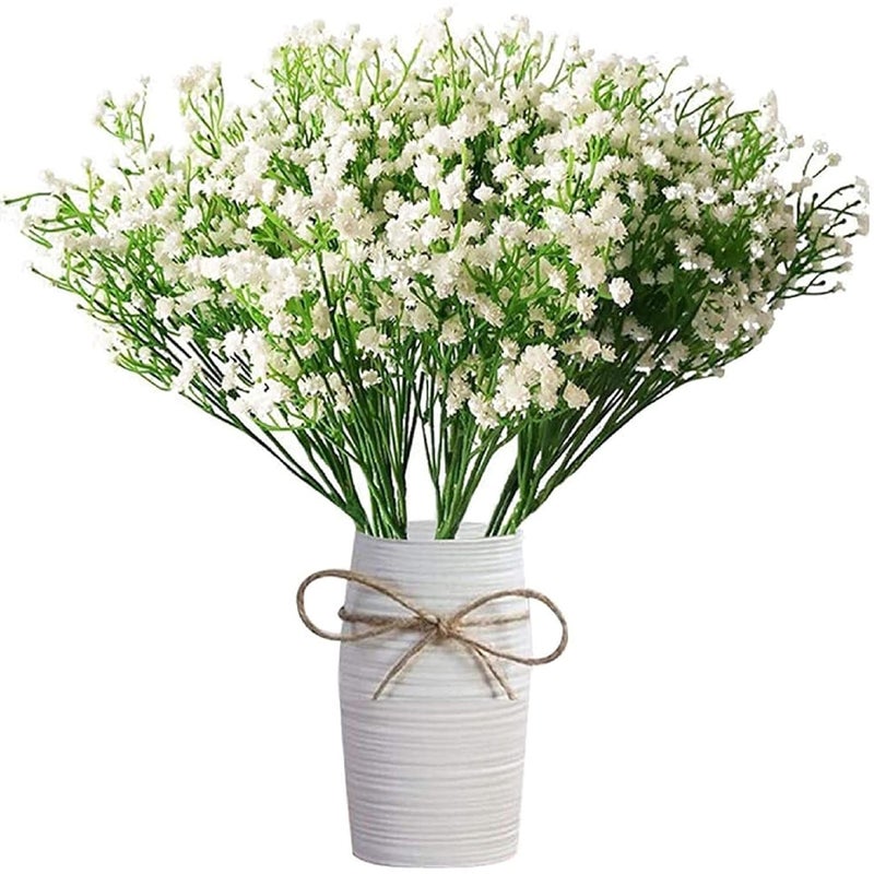 Generic Artificial Flowers for Decoration, Baby Breaths, Gypsophila Flowers for Home Decoration Bouquets Flowers Sticks for Gifting, DIY Craft, Without Vase, White, Pack of 5 Pieces  - Image 1