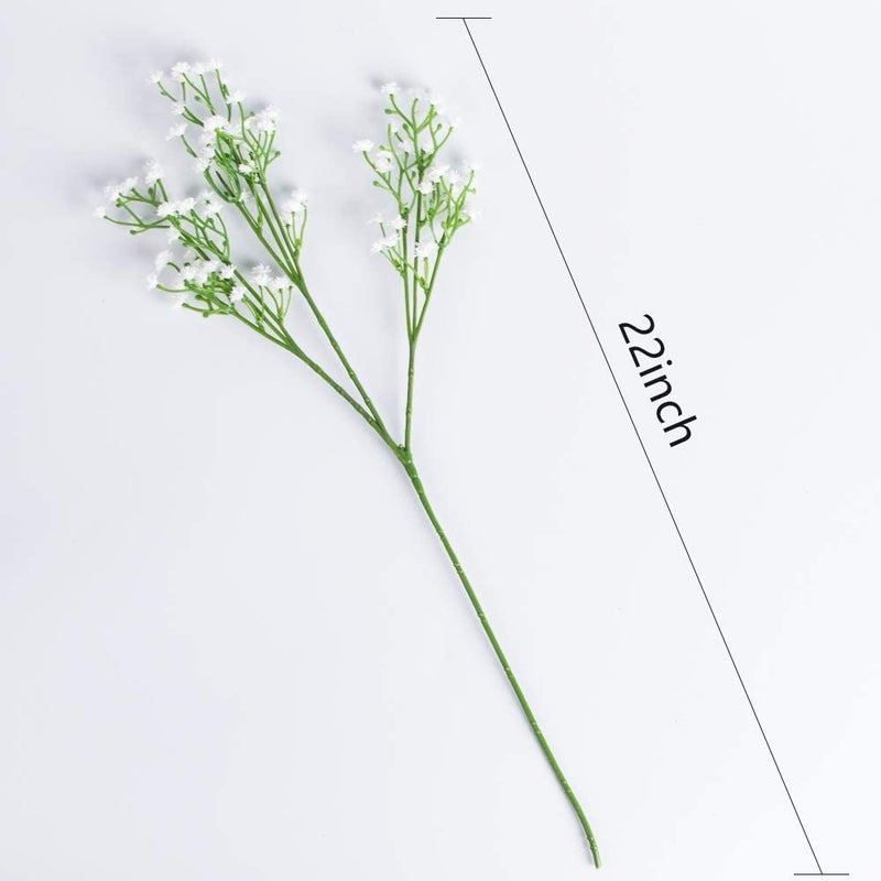 Generic Artificial Flowers for Decoration, Baby Breaths, Gypsophila Flowers for Home Decoration Bouquets Flowers Sticks for Gifting, DIY Craft, Without Vase, White, Pack of 5 Pieces  - Image 5