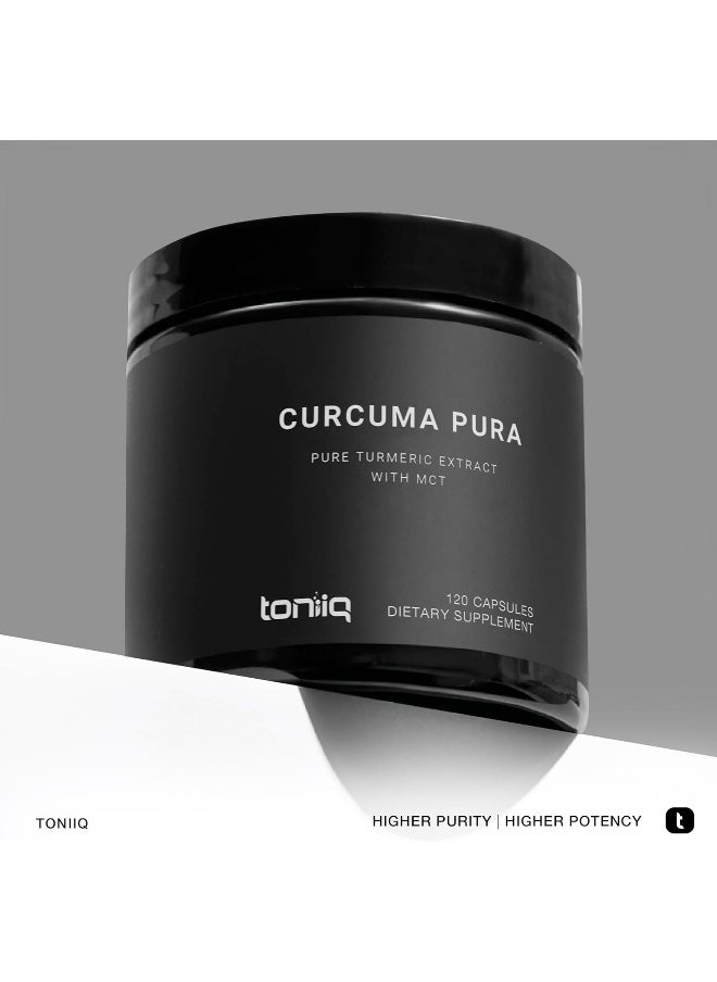 Toniiq Toniiq Turmeric Curcumin Supplements 72,000mg 60:1 | 1200mg Per Serving | 97% Curcuminoids Tumeric with Black Pepper & MCT Oil for Absorption - Turmeric Pills - 120 Vegetarian Curcuma Capsules  - Image 3