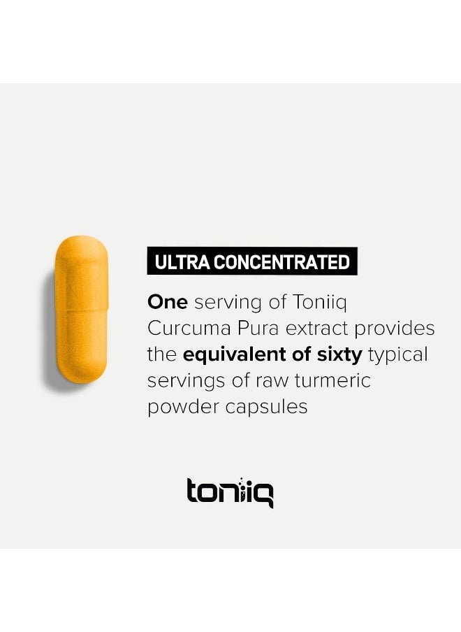 Toniiq Toniiq Turmeric Curcumin Supplements 72,000mg 60:1 | 1200mg Per Serving | 97% Curcuminoids Tumeric with Black Pepper & MCT Oil for Absorption - Turmeric Pills - 120 Vegetarian Curcuma Capsules  - Image 5