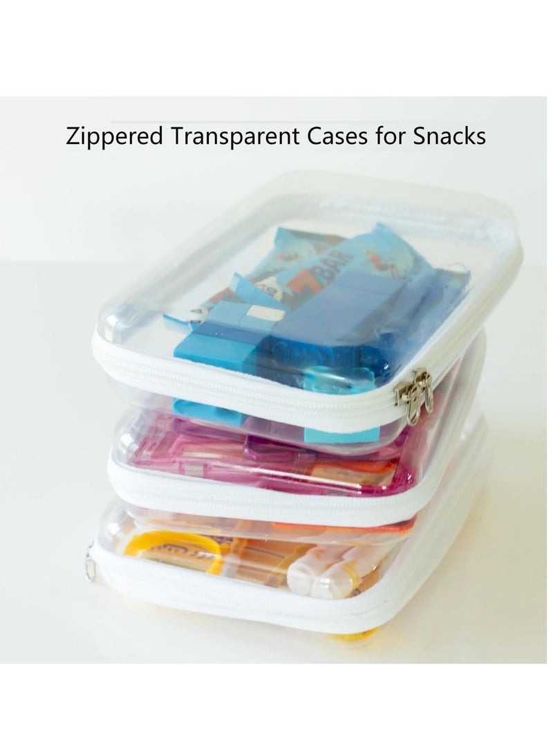 KASTWAVE 3 PCS Zippered Transparent Cases for Snacks, Makeup Bag, Clear Organizer Bags, Organizer Zipper Travel Case, Portable Plastic Organizer Zipper Pouches Travel Case, A Glam Way to Organize - Image 3