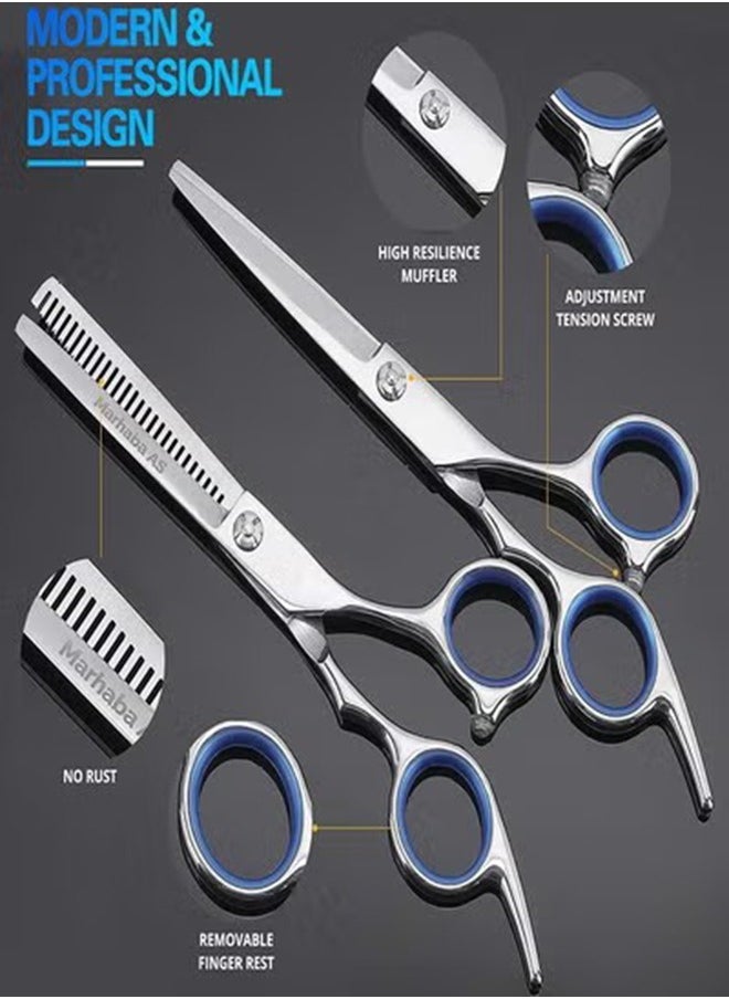 DMG TECH 11 Scissors Hair Set Scissors, Thin Scissors, Comb, Shawl, 2* Clip, Black Barber Scissors Set, Salon, Home  - Image 3