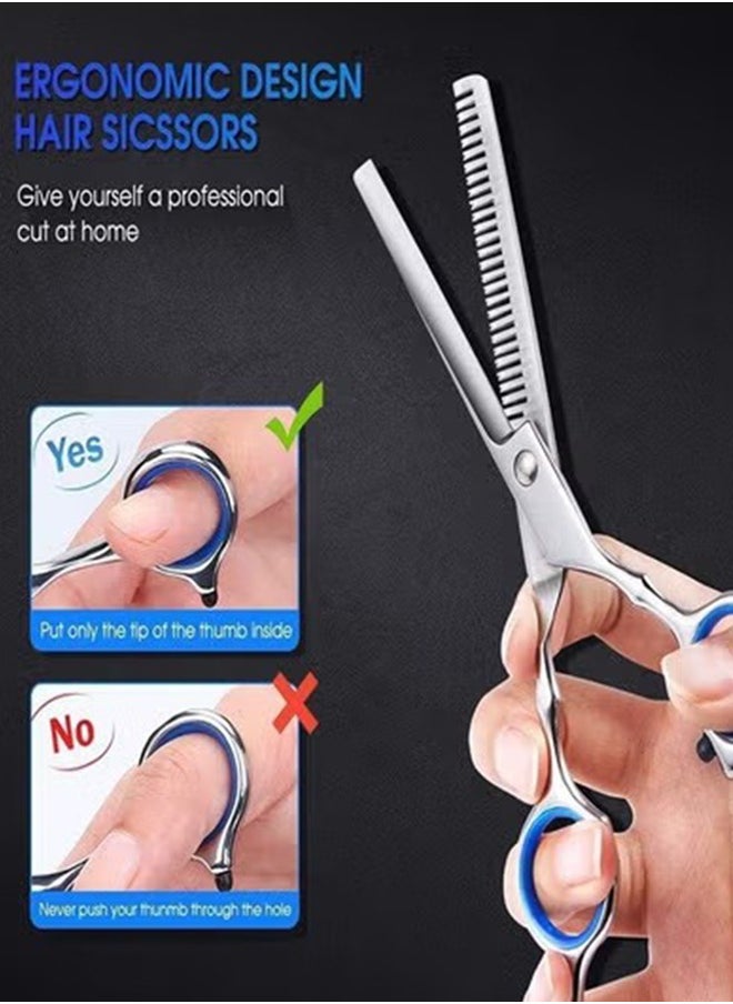 DMG TECH 11 Scissors Hair Set Scissors, Thin Scissors, Comb, Shawl, 2* Clip, Black Barber Scissors Set, Salon, Home  - Image 4