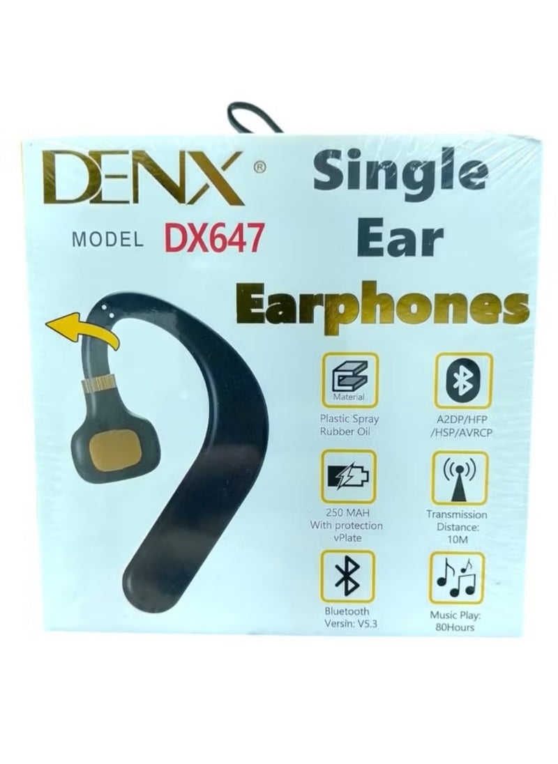 Denx Wireless Bluetooth Headset Compatible With IPhone Samsung Huawei And All Devices That Use the Bluetooth System Black  - Image 3
