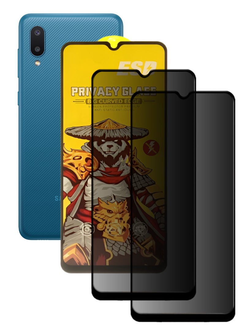 ESD 2 Pieces Tempered Dustproof Glass Screen Protector Compatible For Samsung Galaxy A02 - Image 1