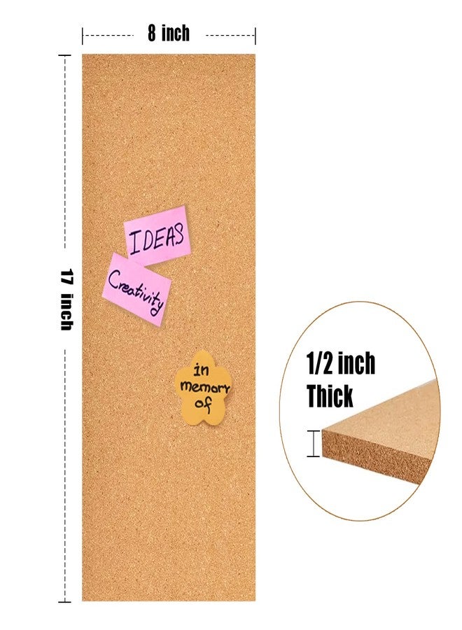 Aitakatta 17x8 Corkboard Tiles Bulletin Board, 1/2" Thick Self-Adhesive Cork Boards for Walls, Cork Tiles Vision Board for Home, Office, School, Bulletin Board Decorations(12mm,1pc) - Image 2
