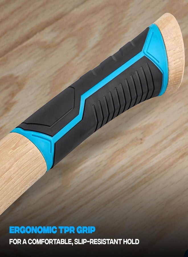 OX Tools Pro 20oz Milled Face Framing Hammer | Curved Hickory Handle with TPR Rubber Grip I Magnetic Nail Holder I Straight RIP Claw for Demolition & Nail Puller - Image 3