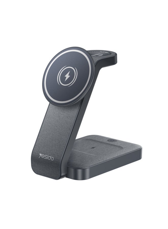 يسيدو DS26 شاحن لاسلكي سريع بقوة 20 وات مع تصميم قابل للطي وإضاءة ليلية وحامل سطح مكتب 5 في 1 وشاحن لاسلكي - Image 1