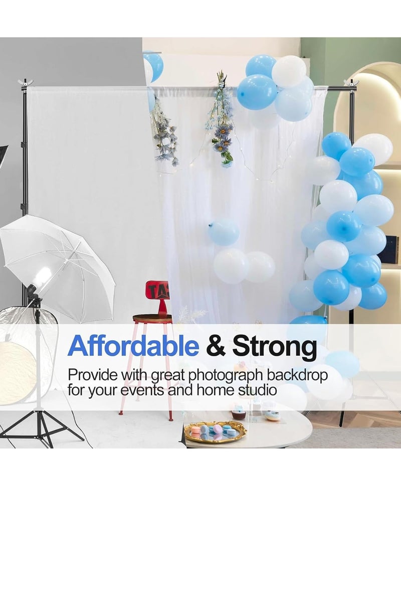 GUDOO 3M X 2M Backdrop for Photography White Photo Background Screen for Photo Video Studio Photoshoot Zoom - Image 3