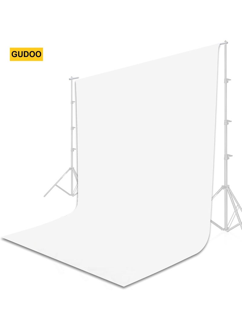 GUDOO 3 متر × 2 متر خلفية للتصوير الفوتوغرافي شاشة خلفية بيضاء للصور الفوتوغرافية لاستوديو التصوير الفوتوغرافي وتصوير الفيديو - Image 1