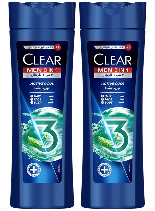 شامبو كلير أكتيف كول 2 × 400 مل