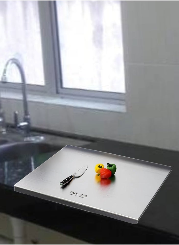 Ayda Stainless Steel Countertop Chopping Board Skid-Resistant Food-Grade Cutting Board 40X30cm  - Image 2