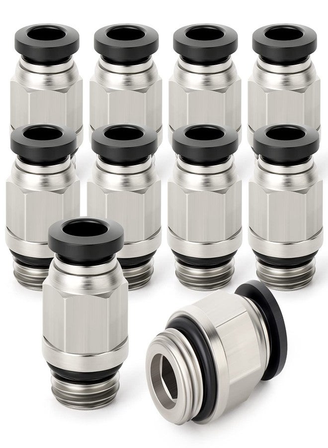 TAILONZ PNEUMATIC Straight 4mm Tube OD x 1/8 Inch G Thread Push to Connect Fitting with Sealing Ring PCG4-01 (Pack of 10) - Image 1