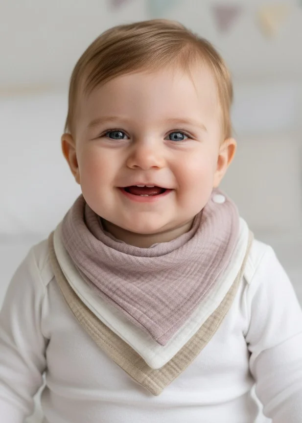 بيبي كلو Soft Cotton Baby Bandana Bibs 3 Pack