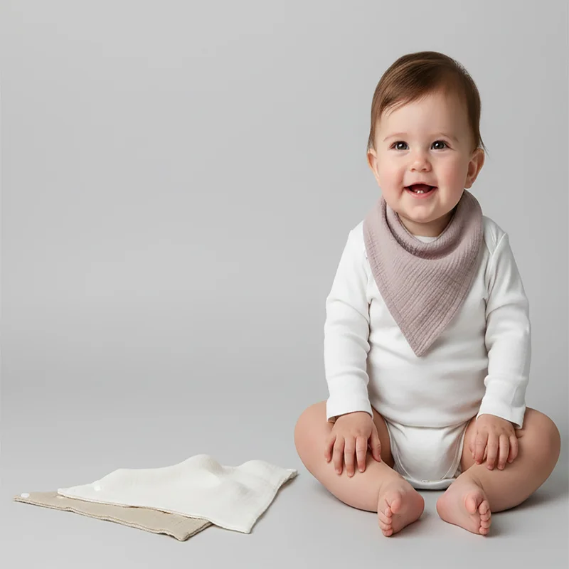 بيبي كلو Soft Cotton Baby Bandana Bibs 3 Pack
