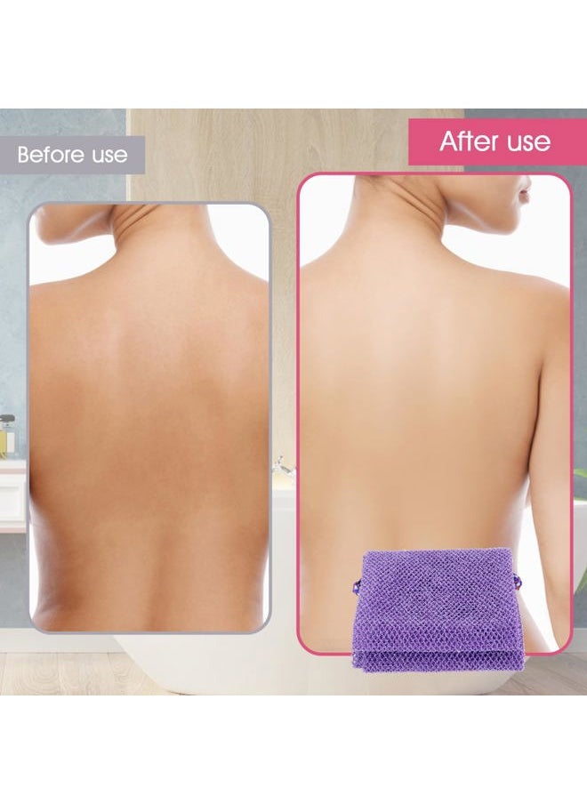 Prasacco - 2 Pieces African Exfoliating Net, African Net Sponge Exfoliating Back Scrubber for Shower African Long Net Shower Sponges Exfoliating Loofahs for Women Men Body Washing Accessories - Image 1