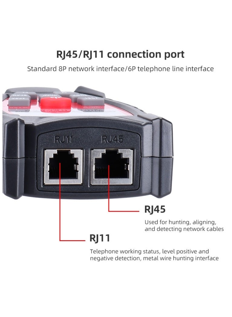 بينيتيك جهاز اختبار الكابلات المتعدد الوظائف BENETECH GT66 RJ11 / RJ45 مع محدد الخط وكاشف كابلات الشبكة - Image 4