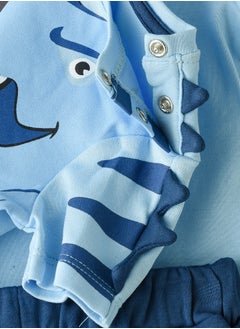 Elegant Kids Tiny Trendsetter: Boys' Cool Cotton Tee & Shorts Set | Playful Styles & Breezy Comfort  - Image 4