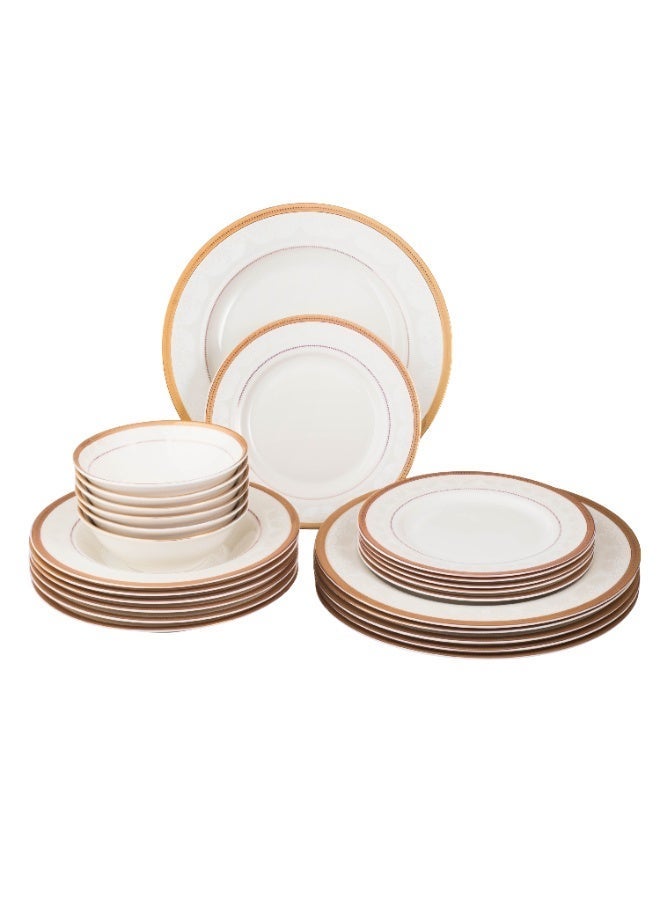 ليجاسي 🍽️ طقم سفرة ليجاسي الفاخر – 24 قطعة من البون تشاينا ✨ - Image 2