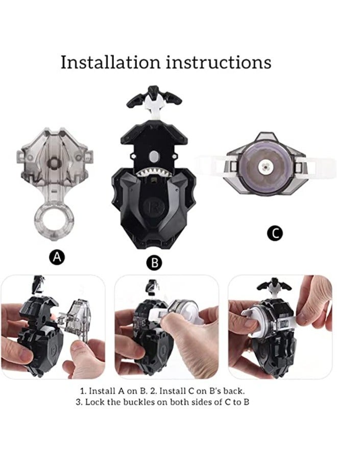 12 Piece Set Battle Tops Case Toy 4D Fusion Metal Master Rotating Gyro Toy Set With Launcher Storage Box and Other Accessories  - Image 5