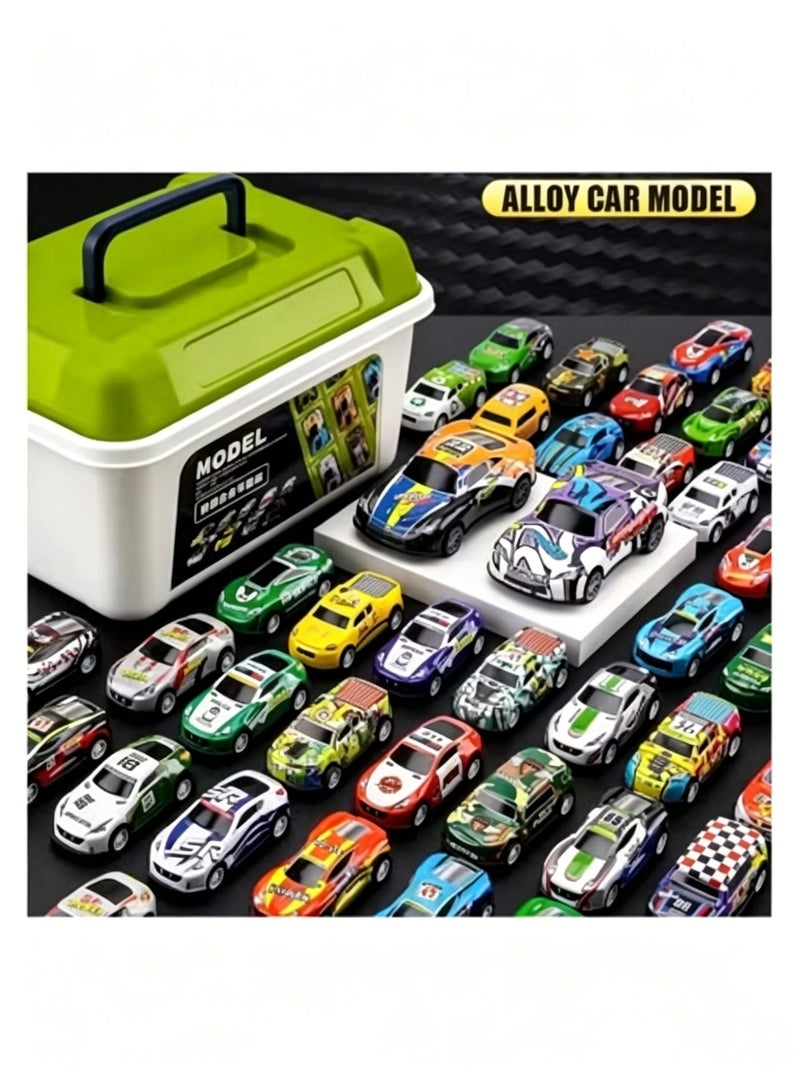 Wish Pull Back Cars with Storage Box, 30pcs Racing Cars, Colorful Toy Car with Different Patterns, Made of Aluminum Alloy, Suitable for Boys and Girls of All Ages - Image 2