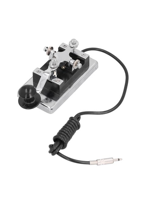 BTER Morse Code Key Short Wave Radio Morse Code Cw Telegraph Hand Heavy Duty Key Stainless Steel Morse Code Trainer for Physical Experimental Teaching Morse Code Communication
