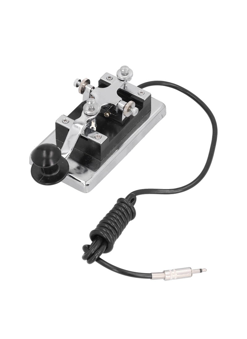 BTER BTER Morse Code Key Short Wave Radio Morse Code Cw Telegraph Hand Heavy Duty Key Stainless Steel Morse Code Trainer for Physical Experimental Teaching Morse Code Communication 