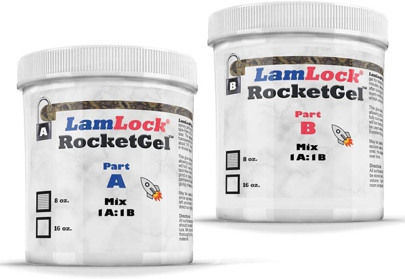LamLock RocketGel 25 Minute Professional Epoxy Countertop Kit for Granite, Tile, and Quartz Countertop Repair Kit, Tile Crack Repair, Chips and Fills Epoxy Grout - Image 1