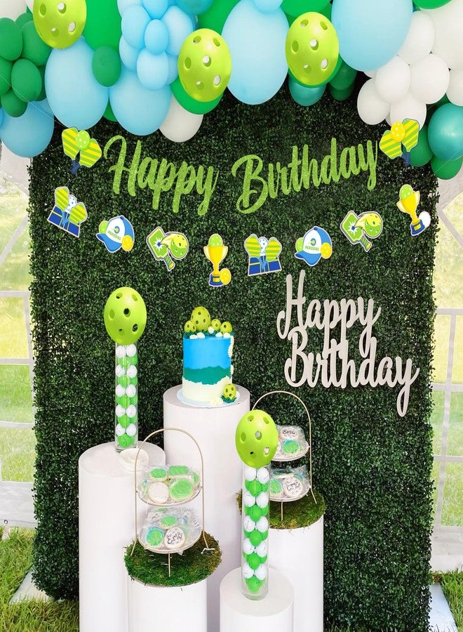 Cheereveal Pickleball Happy Birthday Banner with Garland - Funny Pickle Birthday Party Decorations, Sports Theme Party Supplies Decor - Image 3