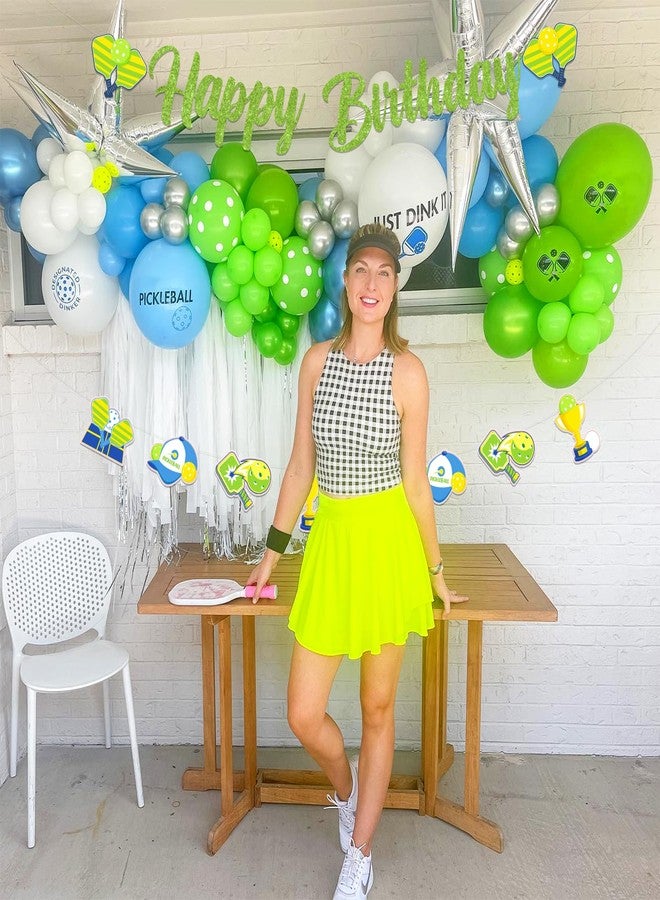 Cheereveal Pickleball Happy Birthday Banner with Garland - Funny Pickle Birthday Party Decorations, Sports Theme Party Supplies Decor - Image 4