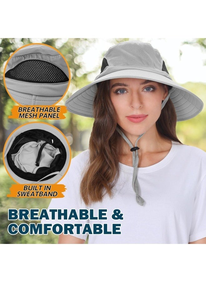 NIBEMINENT Wide Brim Sun Hat, UPF 50+ UV Protection Waterproof Packable Bucket Hat for Men & Women, Fishing Hiking Beach Garden  - Image 4