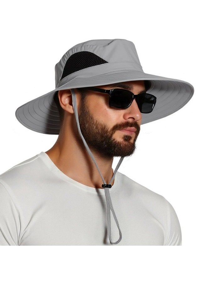 NIBEMINENT Wide Brim Sun Hat, UPF 50+ UV Protection Waterproof Packable Bucket Hat for Men & Women, Fishing Hiking Beach Garden  - Image 1