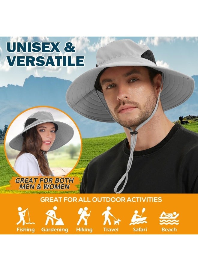 NIBEMINENT Wide Brim Sun Hat, UPF 50+ UV Protection Waterproof Packable Bucket Hat for Men & Women, Fishing Hiking Beach Garden  - Image 2