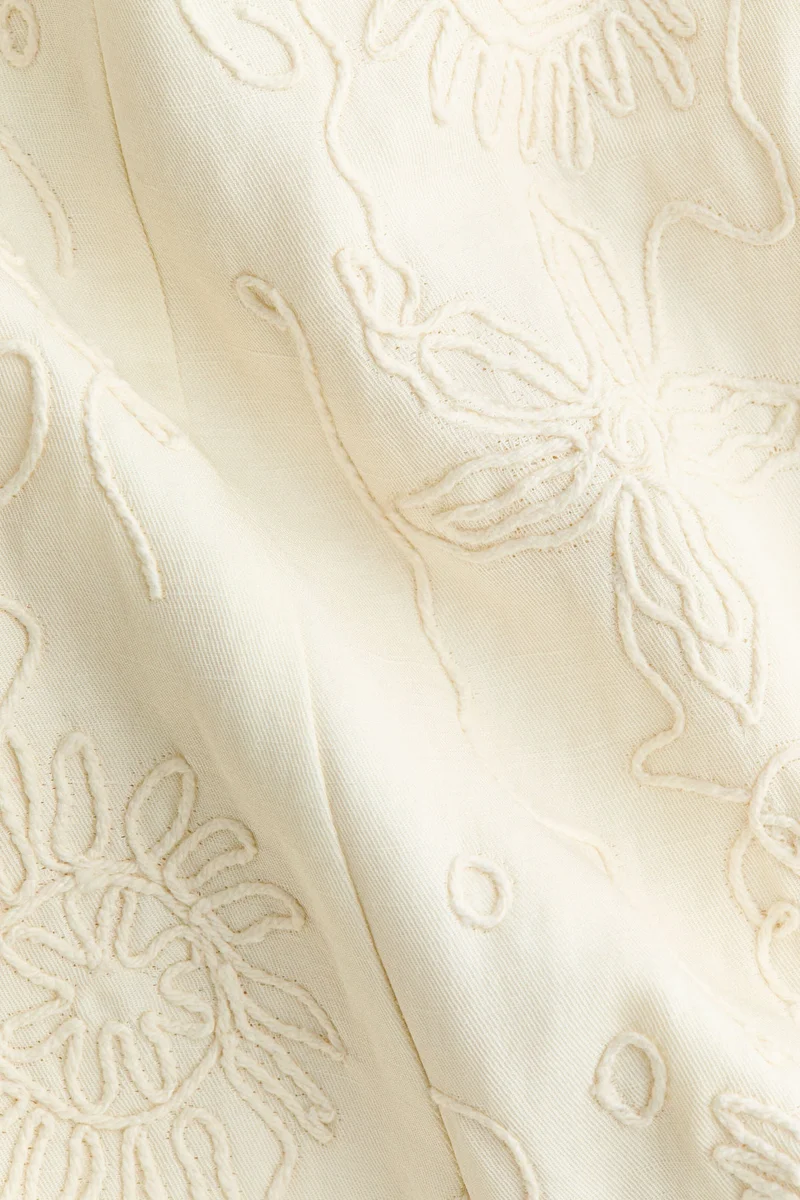 H&M Ruffled embroidered dress