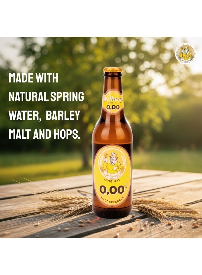 Mr Henrys Mr Henry’s 0.00% Non-Alcoholic Malt Beverage – Alcohol-Free Beer (Pack of 12) - Image 2