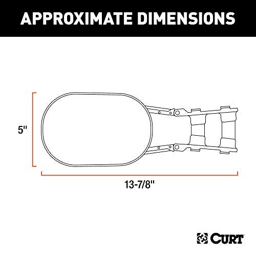 Curt مرآة سحب قابلة للتعديل CURT 20002 بحجم 5 بوصة × 7-1/2 بوصة - Image 2