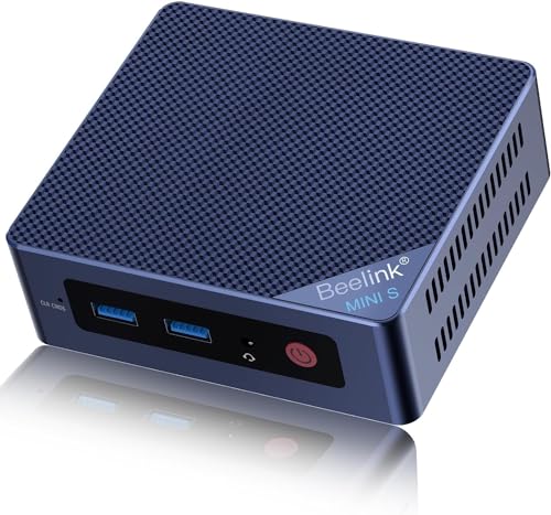 Beelink Mini PC, Mini S12 Pro Intel 12th N100(4C/4T, Up to 3.4GHz), 16GB DDR4 500GB M.2 SSD, Mini Desktop Computer Support 4K@60HZ Dual HDMI Display/WiFi6/BT5.2/USB3.2/1000Mbps/LAN/WOL Micro PC - Image 1