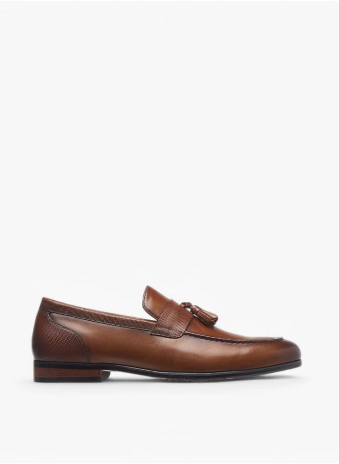 DUCHINI Men's Tassel Detail Slip-On Loafers  - Image 3