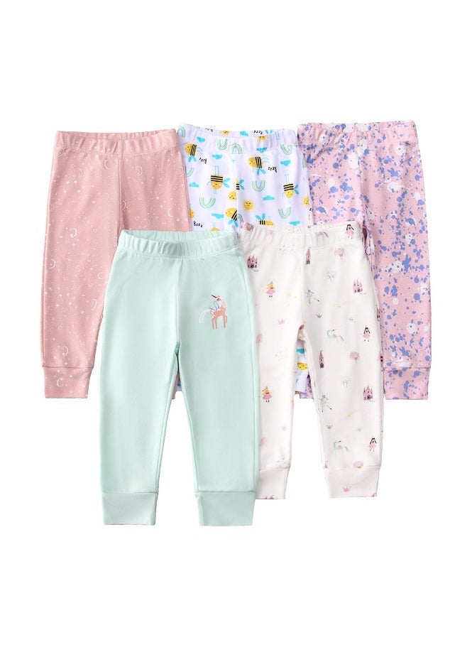 RedMapleTEK 5-Pack Of Elastic Breathable Cotton Trousers For Infants And Young Children - Image 1